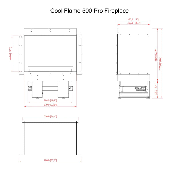 Cool Flame 500 Dreiseitig