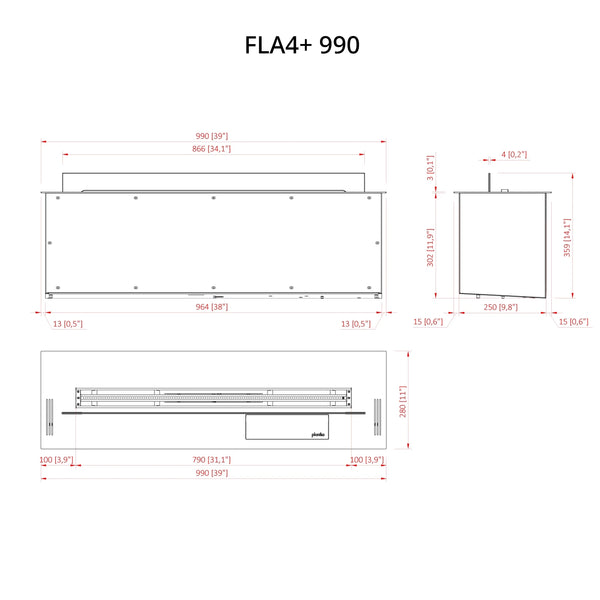 FLA4+ 990 - Automatischer Bioethanol Brenner