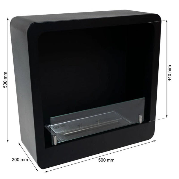 Quadratischer Wandkamin