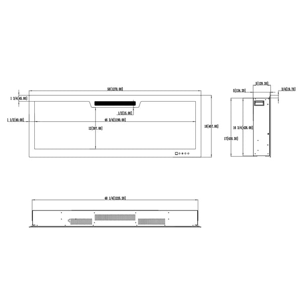 Aflamo Elite 127 cm Elektrischer Kamin