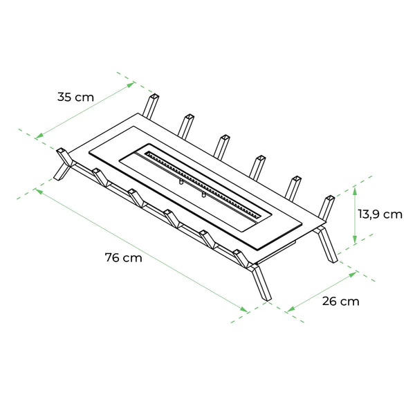 Grate XL - 80 cm freistehender Einsatz