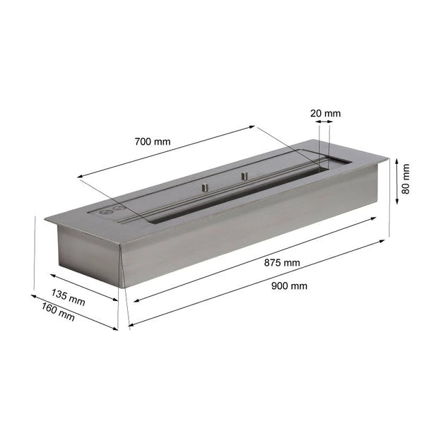 90 cm Superior Ethanol Brenner - 4,5 Liter