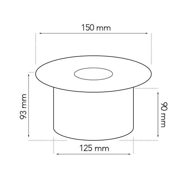 Ø15 cm runder Ethanol Brenner - 0,9 Liter