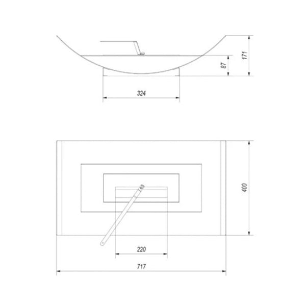 Arc - Gebogener Biokamin