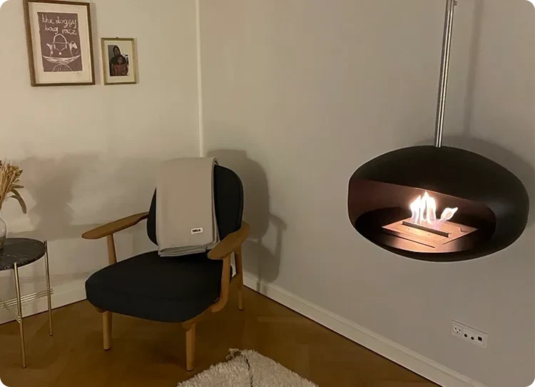 Cocoon Aeris Schwarz Ethanol Kamin