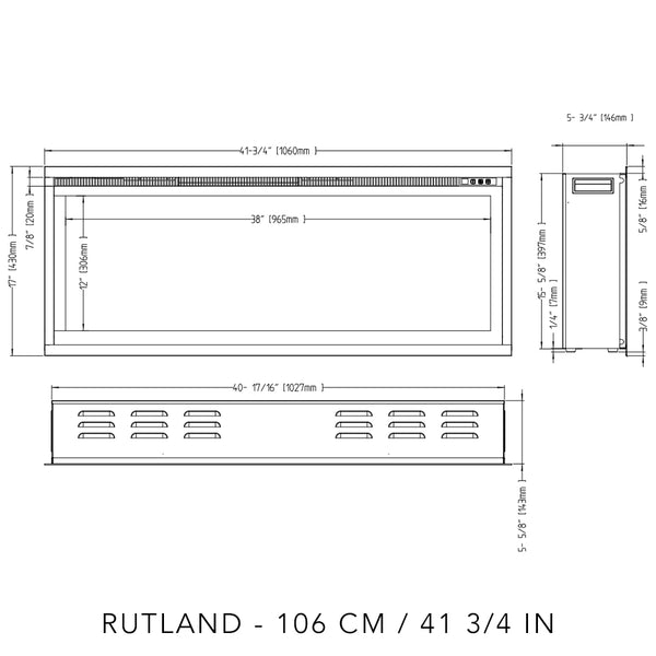 Rutland Slim Elektrokamin