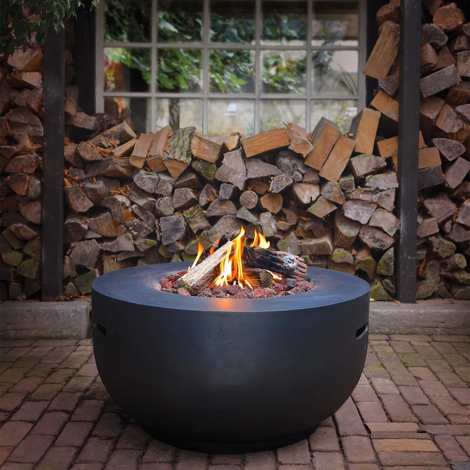 Gas-Feuerschale-Tisch Happy Cocooning