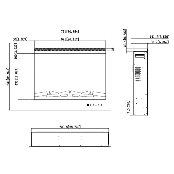 LED Einbaukamin Pro - 80 cm