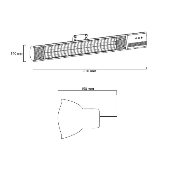 Terrassenheizer HEAT1 Eco Pro-Line 2000W