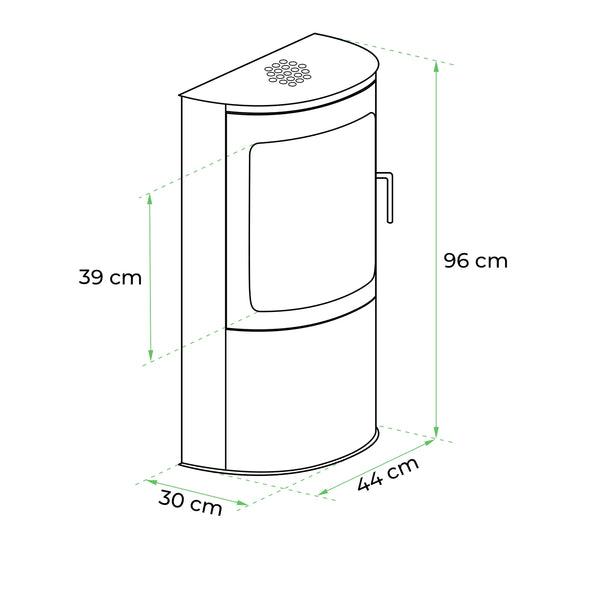 Richmond - Bioethanol Ofen mit flacher Rückwand