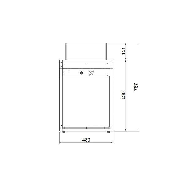 Square Tisch - Outdoor Gaskamin