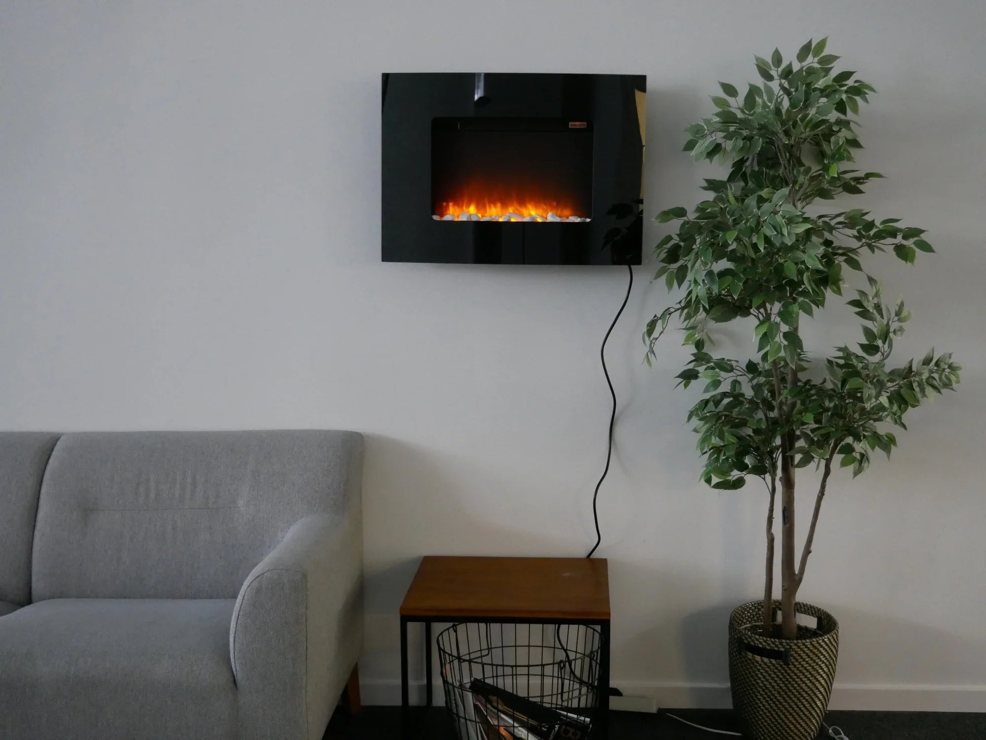 White Electric Fireplace