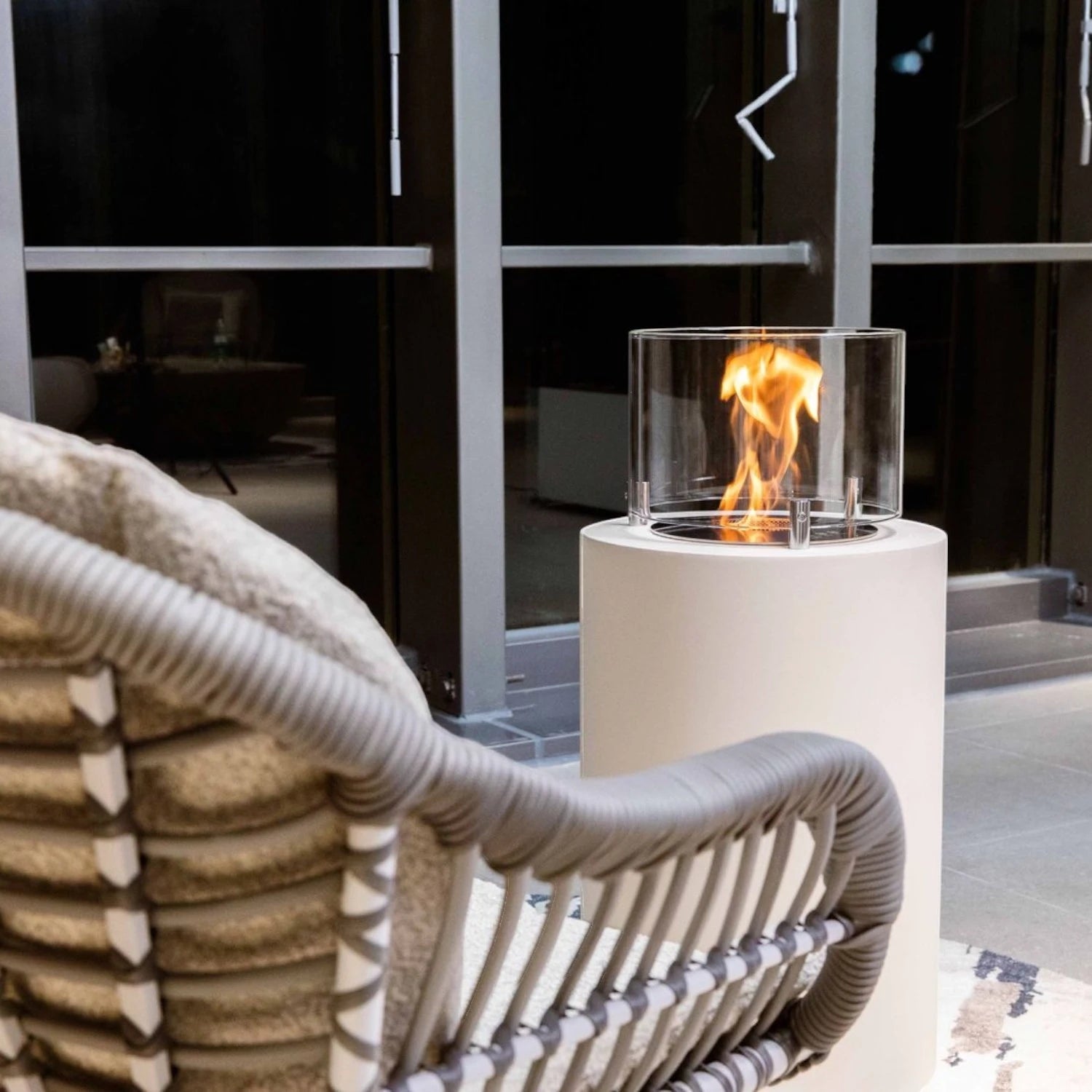 BOSTON Bioethanol-Kamin – Cremeweiß