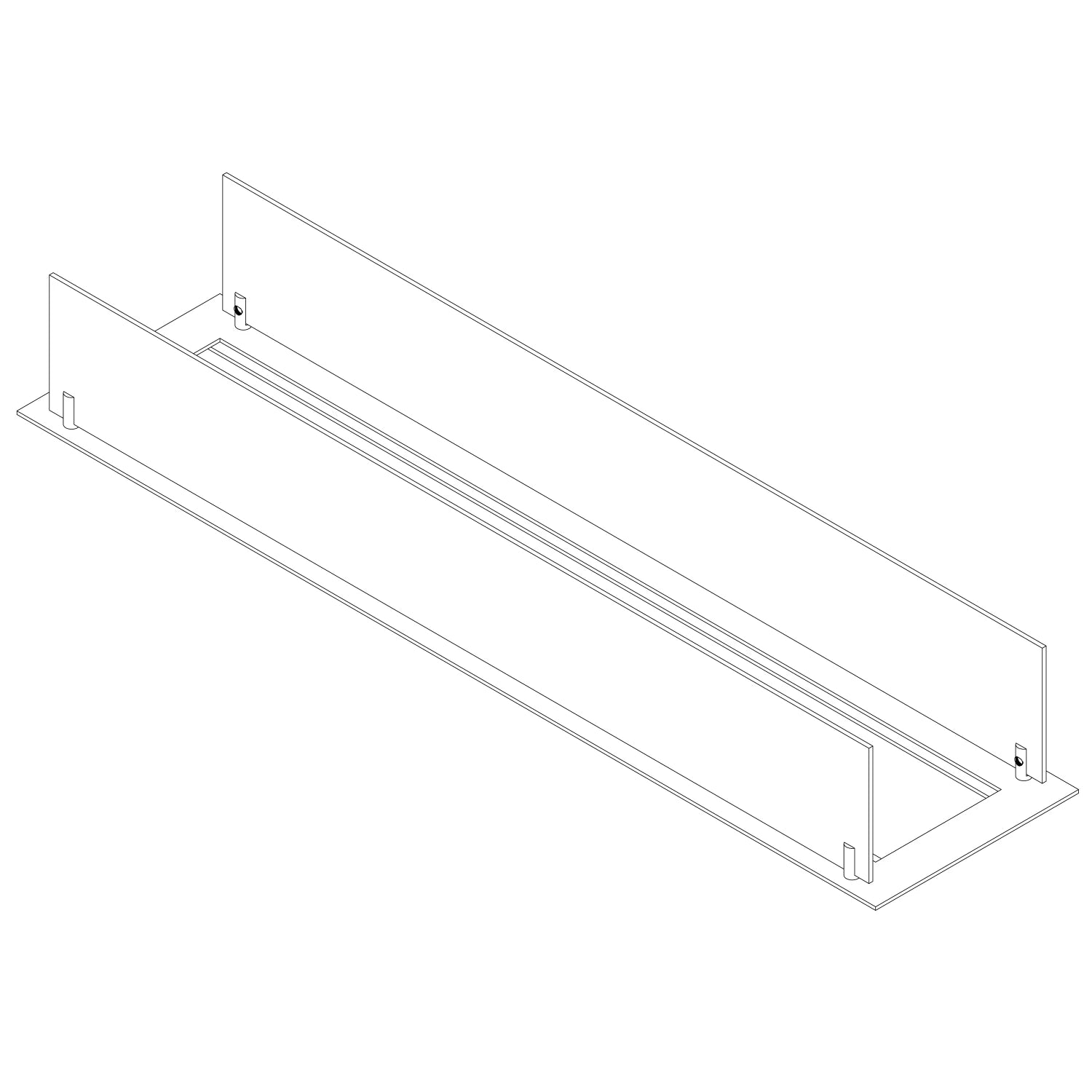 Einbauprofil für 100 cm Brenner