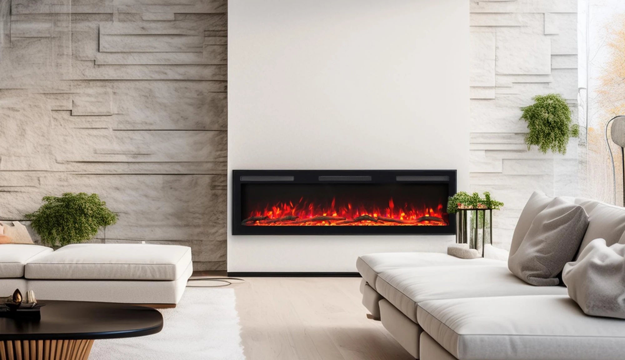 Majestic PRO Wandmontierter Elektrischer Kamin 60" (152 cm)