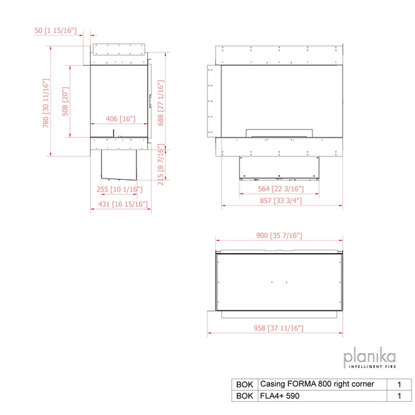 Forma 800 Ecke Rechts