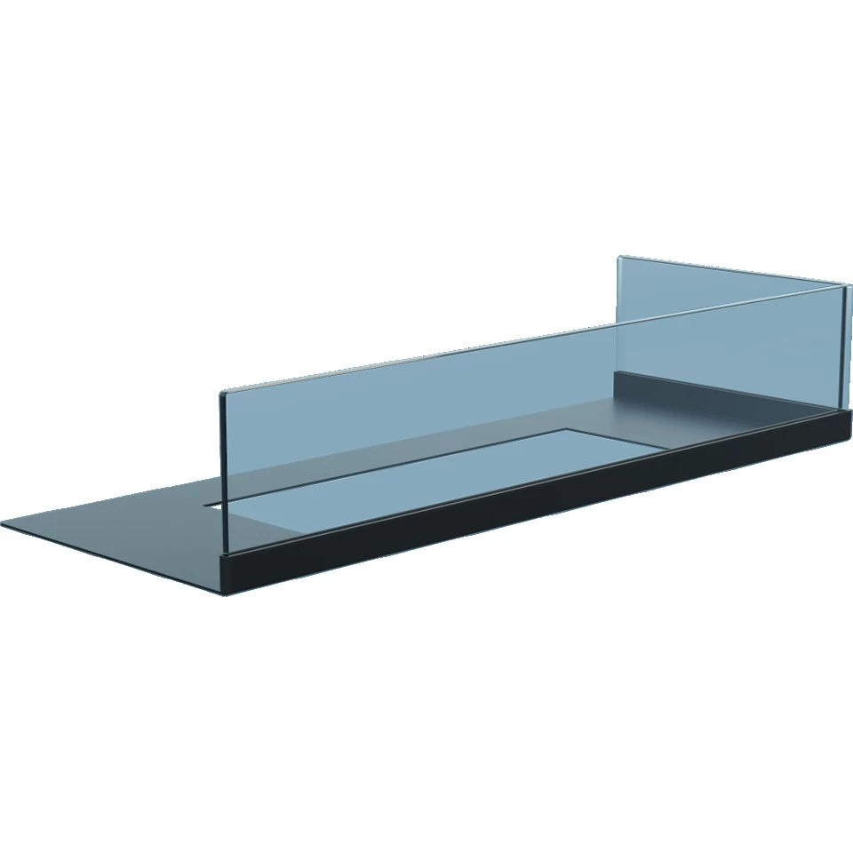 Glasscheibe für Eckkamin - 60cm rechts