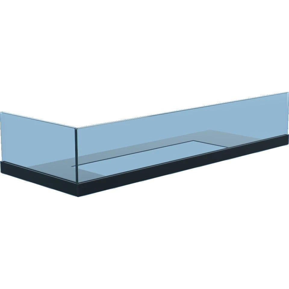 Glasscheibe für Eckkamin - 60 cm - links