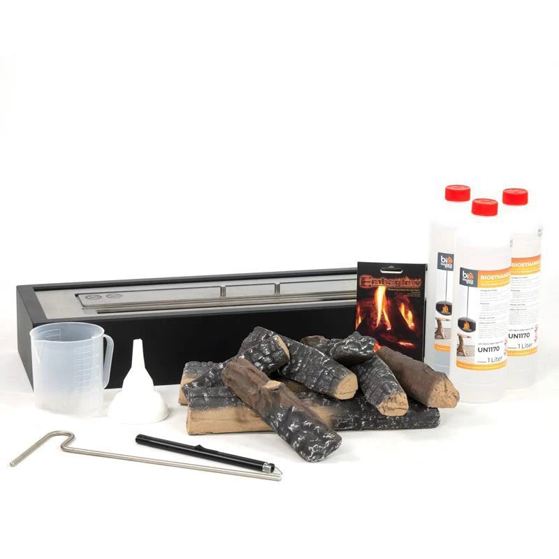 Bioethanol-Kamineinsatz-Paket – 65 cm