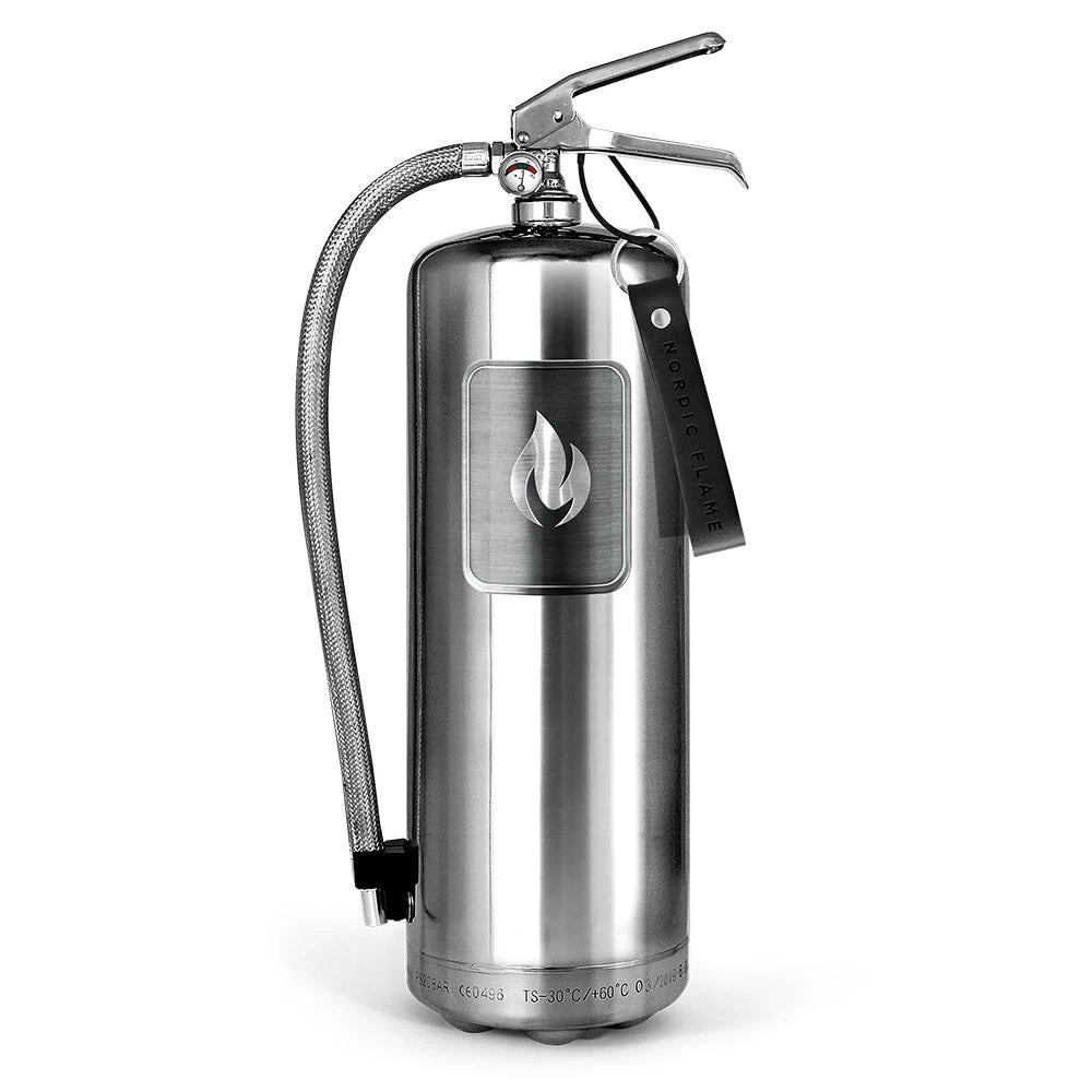Stahl-Feuerlöscher 6 kg - Polierter Stahl