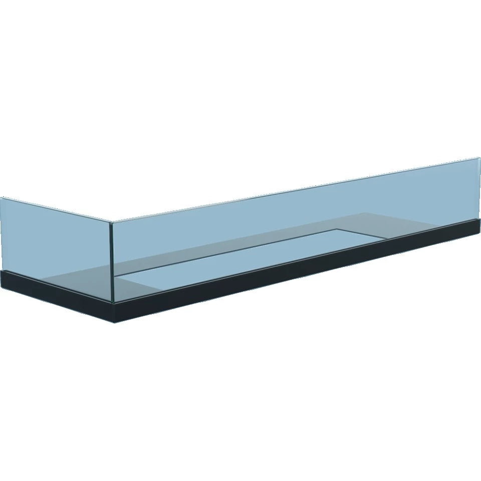 Glasscheibe für Eckkamin - 70 cm links