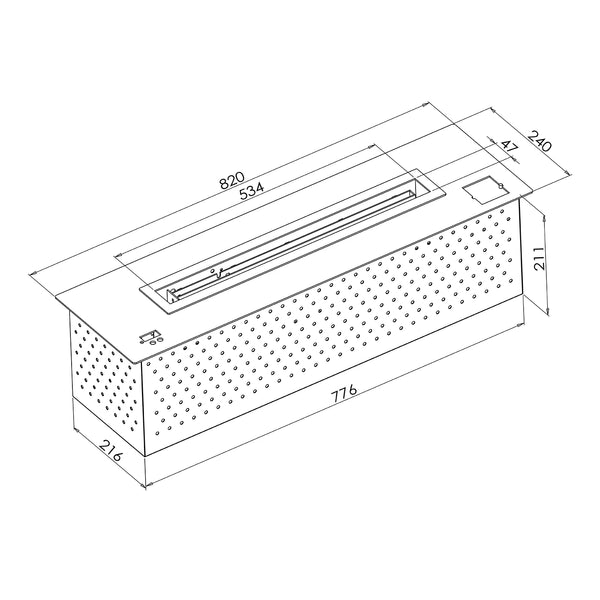 Automatische Bio-Brennkammer - 82 cm