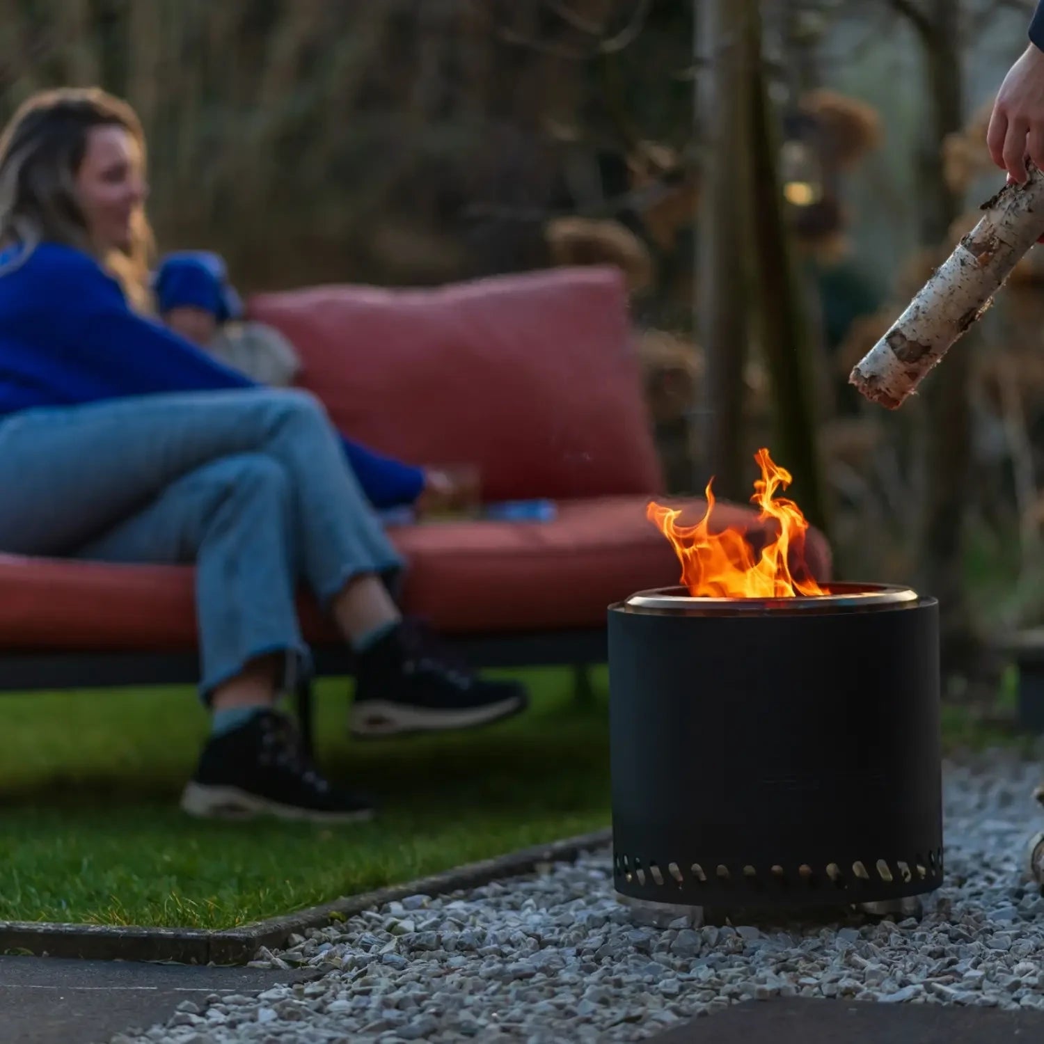 Volcano Pellet Feuerstelle, Groß – Mattschwarz