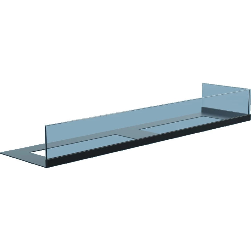 Glasscheibe für Eckkamin - 90 cm rechts