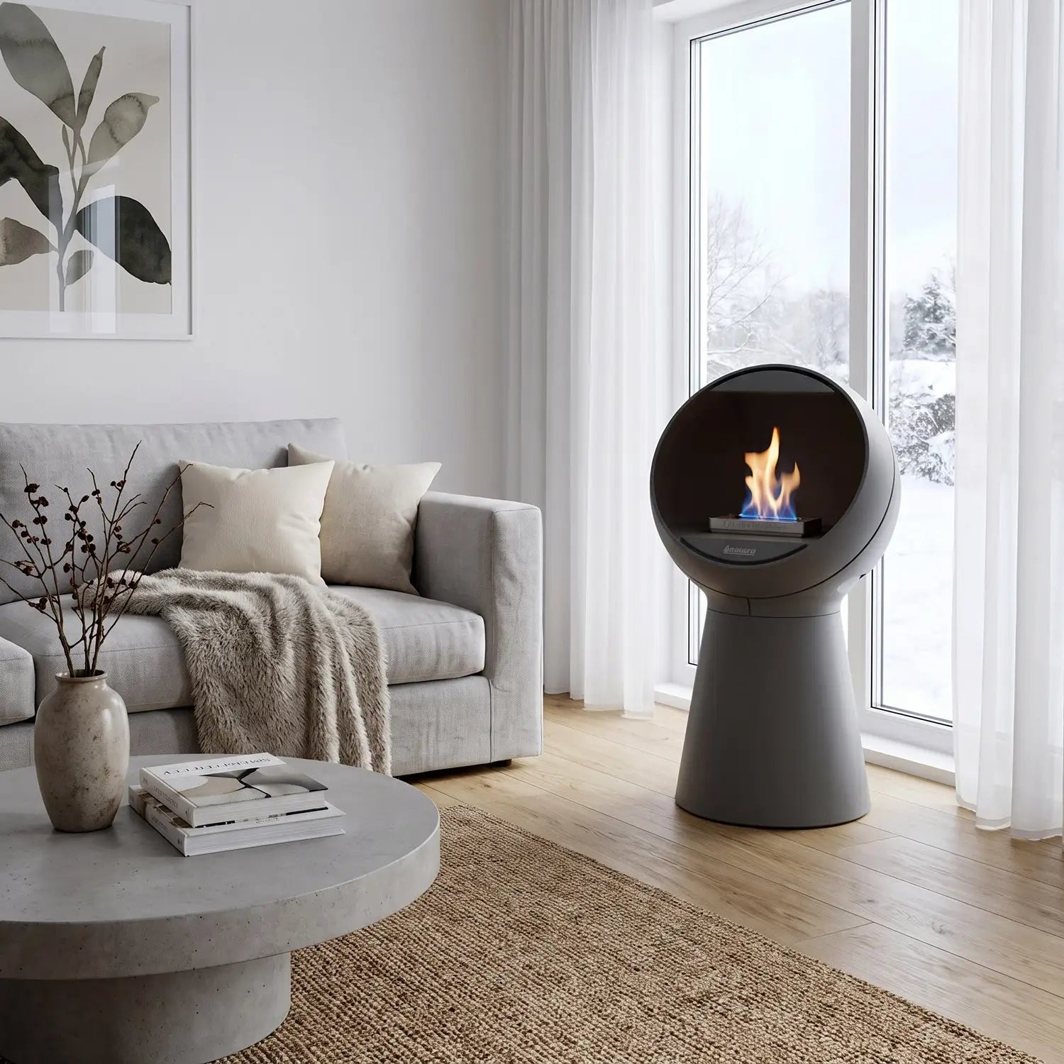 Aduro B5M Bioethanol-Kamin mit Bodenständer