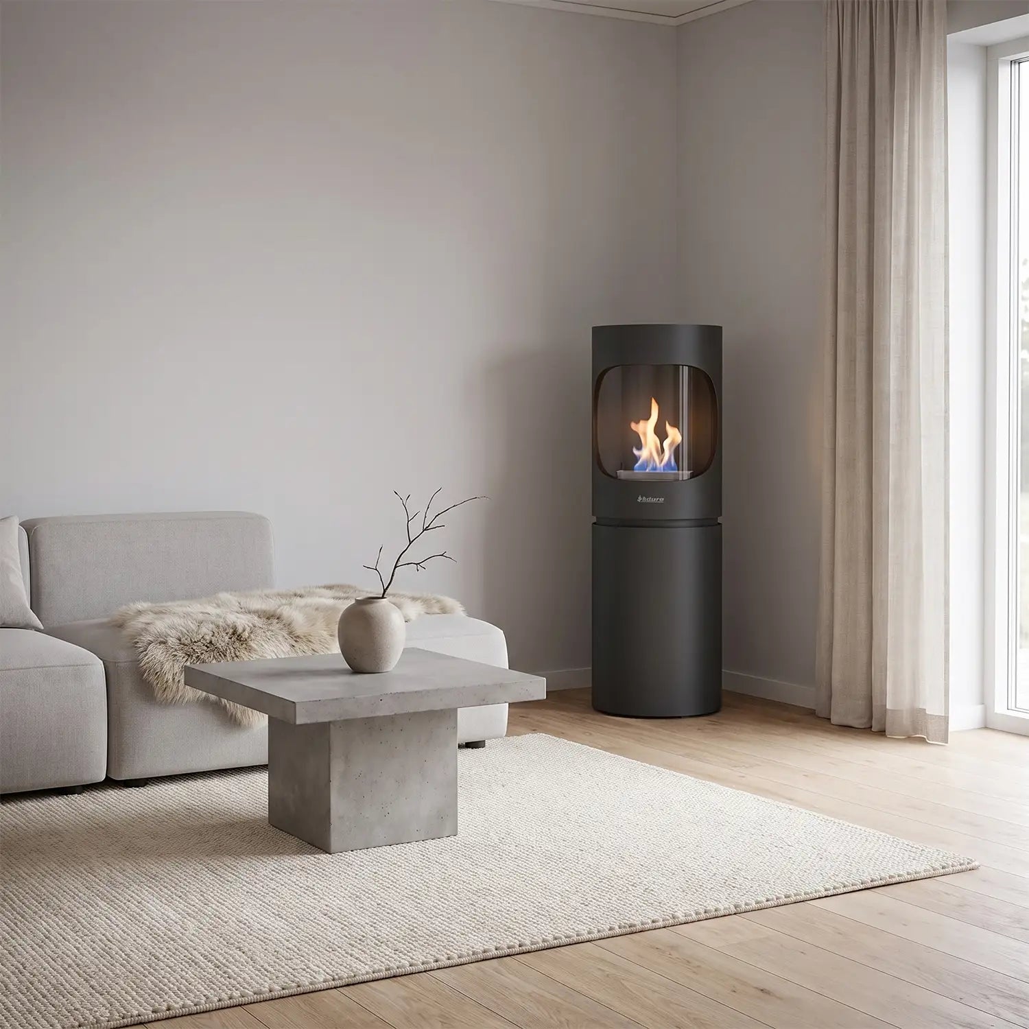 Aduro B6M Bioethanol-Kamin mit Bodenständer