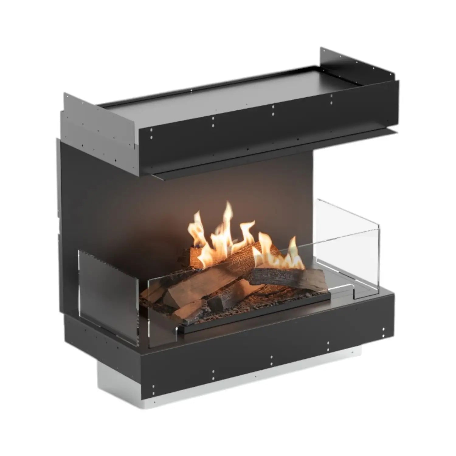Flogs Box 800 Dreiseitig – Bioethanol-Kamin