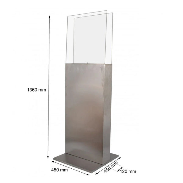 Bio-Standkamin mit Glasfront