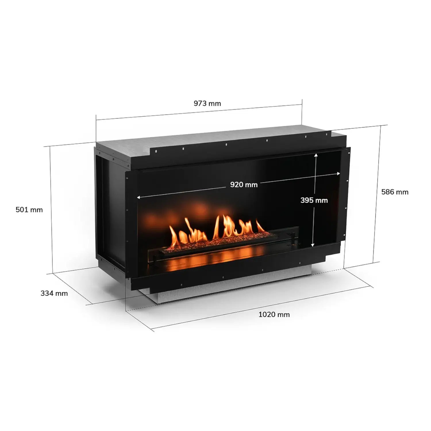 Neo 750 Fireplace - Automatic Ethanol Einbaukamin