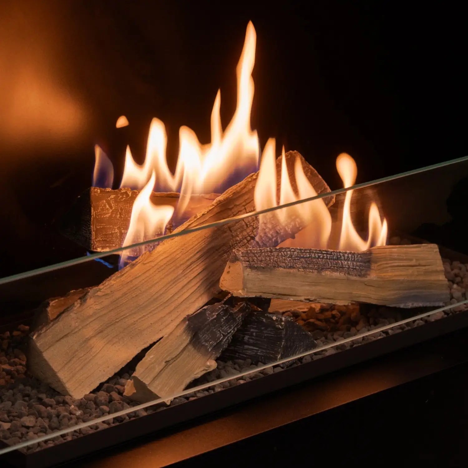 Flogs Box 800 einseitig (mit Rauchrohranschluss) – Bioethanol-Kamin