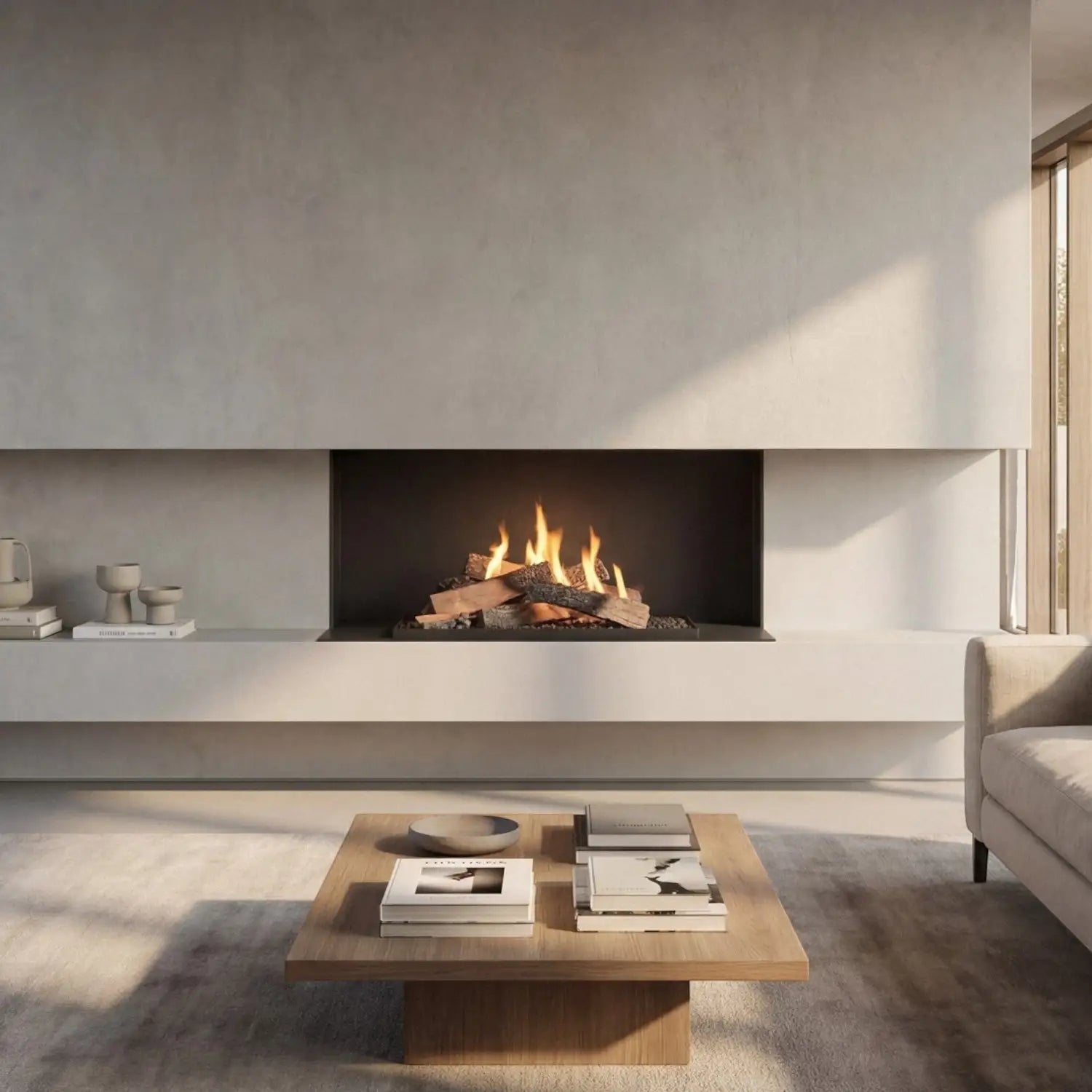 Planika FLA4 990+ Flogs: Fernbedienbarer Bioethanolbrenner mit realistischen Holzscheit-Flammen