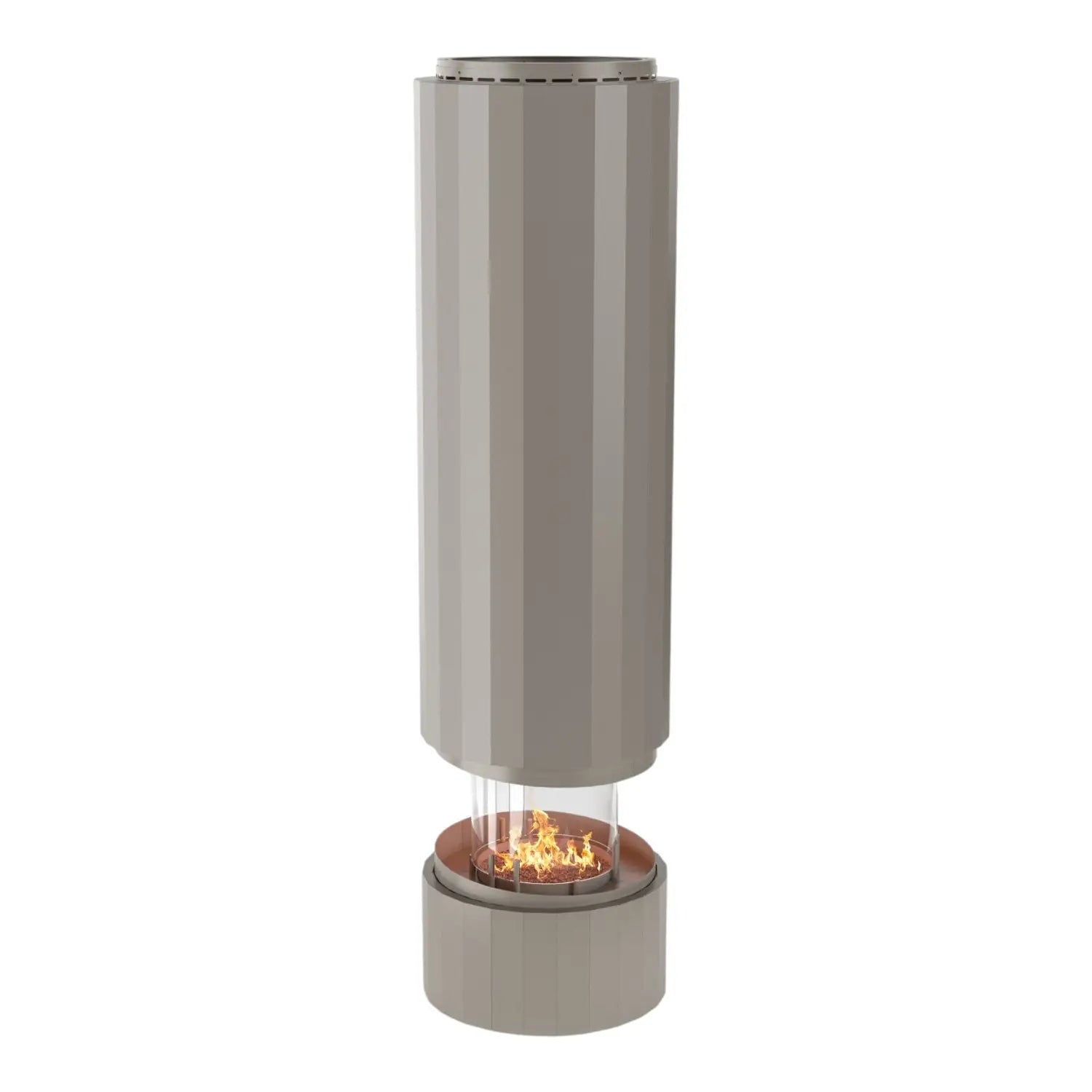 Pillar – Hängender Bioethanol-Kamin – Seidengrau