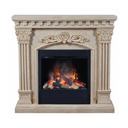 Freyr - Water Vapour Fireplace in Polystone - White