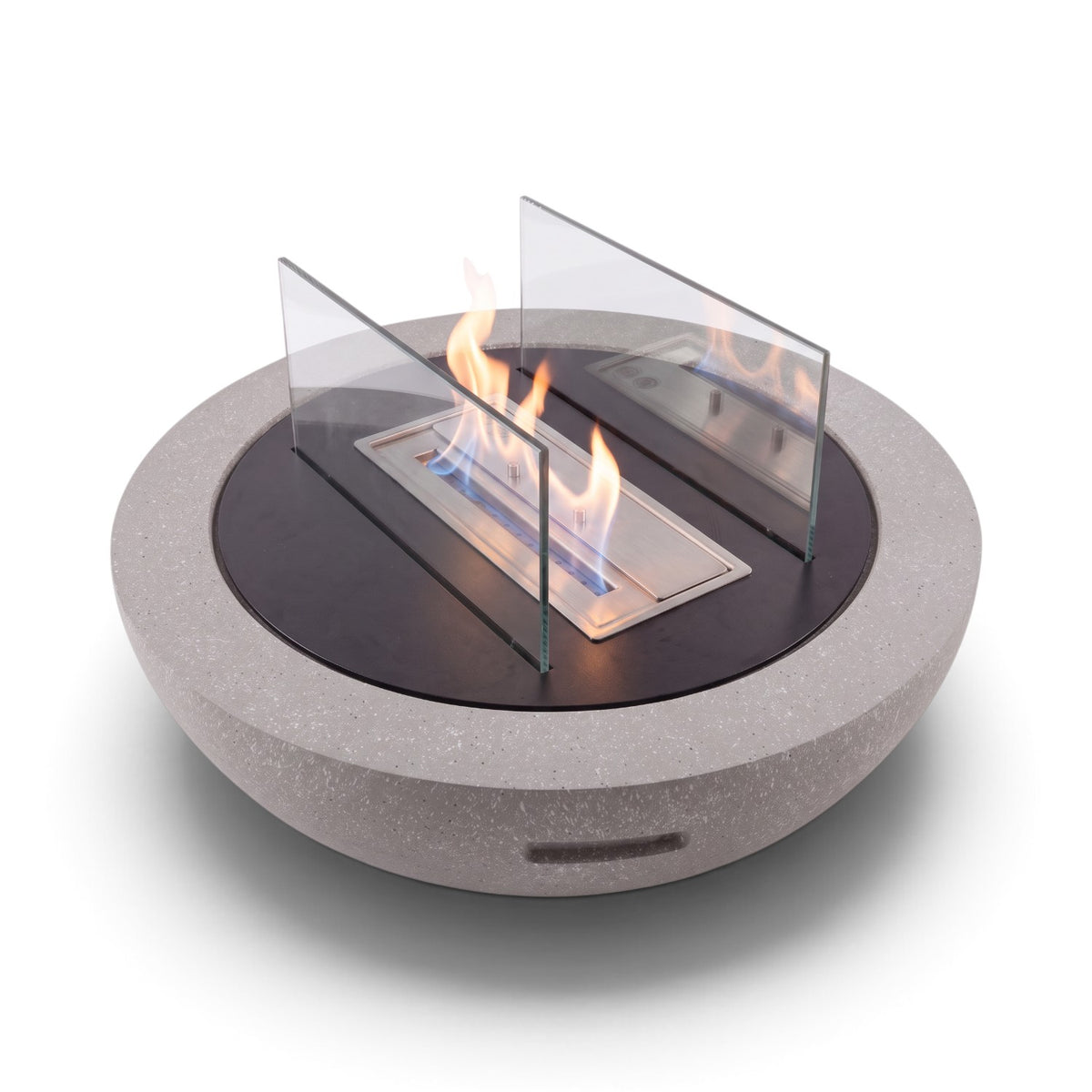 LUMA - Granit Grau - Outdoor Bioethanol-Kamin