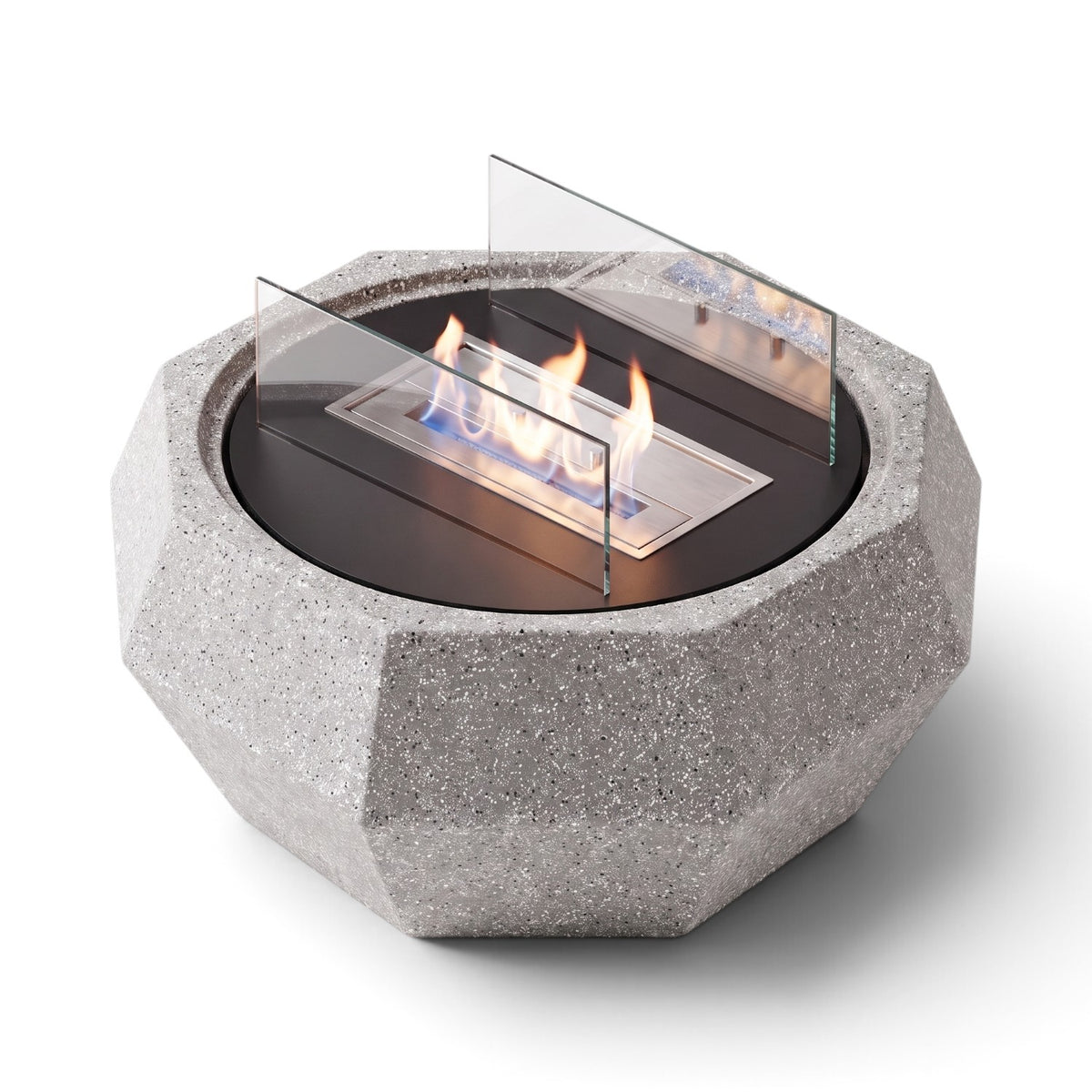 NOVA - Granite Grey - Outdoor Bioethanol Fireplace