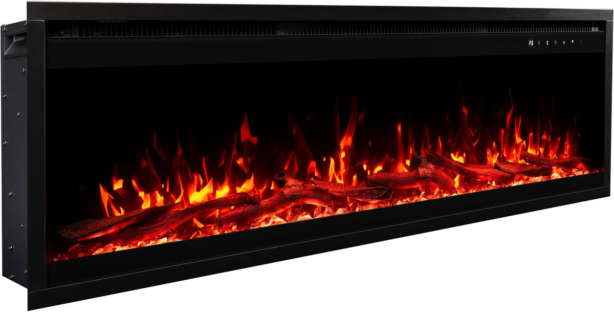 Royal Pro Wandmontierter Elektrokamin - Schwarz - 180 cm