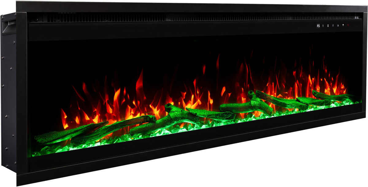 Royal Pro Wandmontierter Elektrokamin - Schwarz - 180 cm