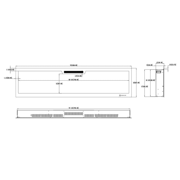 Aflamo Elite 182,8 cm Elektrischer Kamin