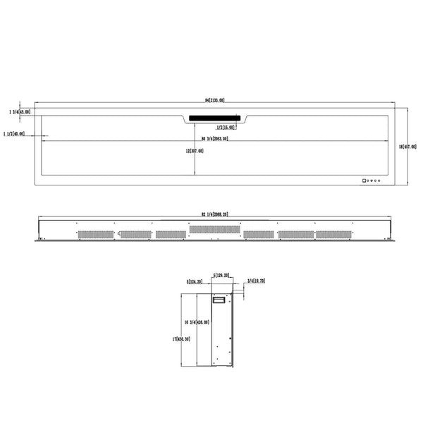 Aflamo Elite 213,3 cm Elektrischer Kamin