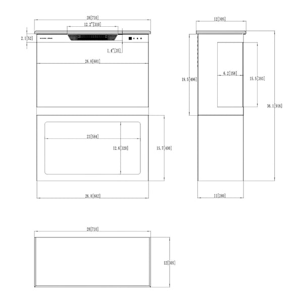 Aflamo Tower + Stand 71 cm Elektrischer Kamin