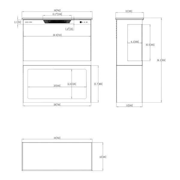 Aflamo Tower + Stand 76 cm Elektrokamin