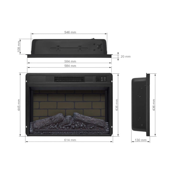 ArtiFlame AF23BS - 23" Elektrokamin-Einsatz