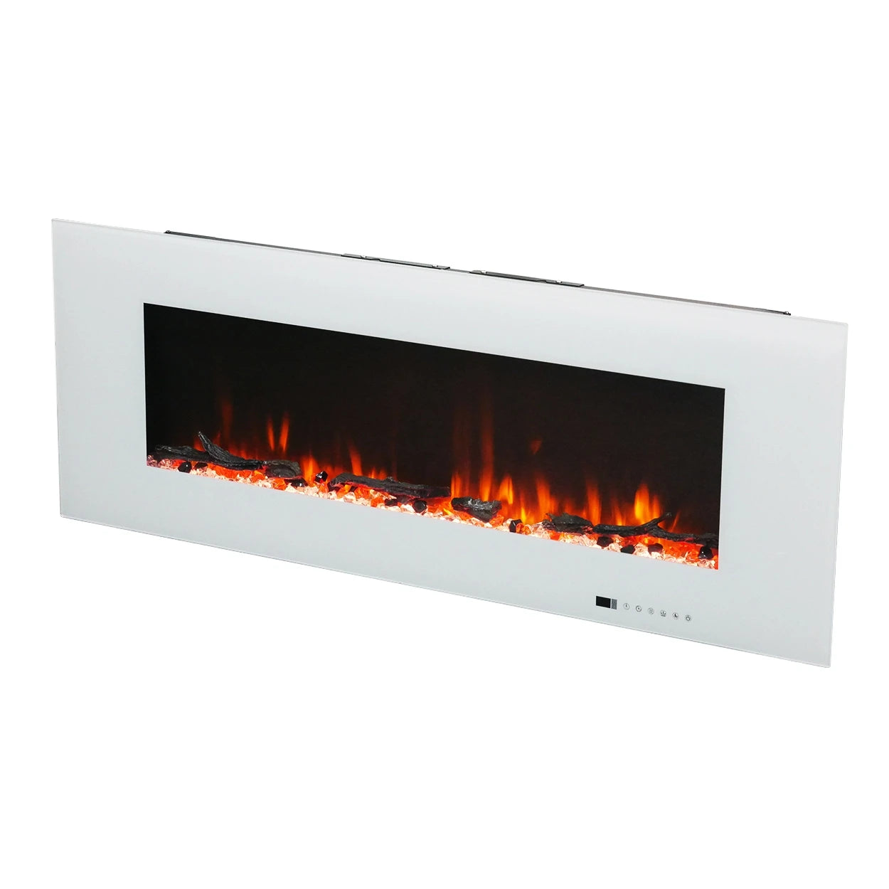 Azurite 127 cm -  Elektro Wandkamin Weiß