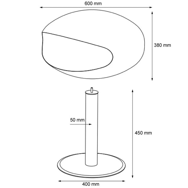 Cocoon Pedestal - Schwarz Pedestal