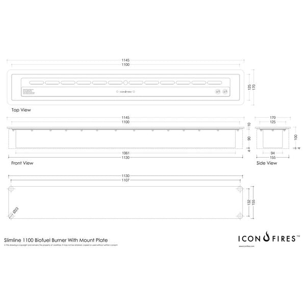 Icon Slimline 1100 Brennkammer