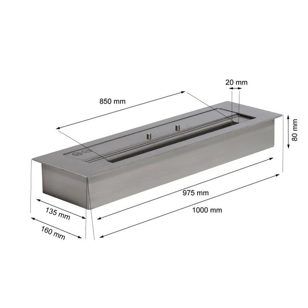 100 cm Superior Ethanol Brenner - 5 Liter